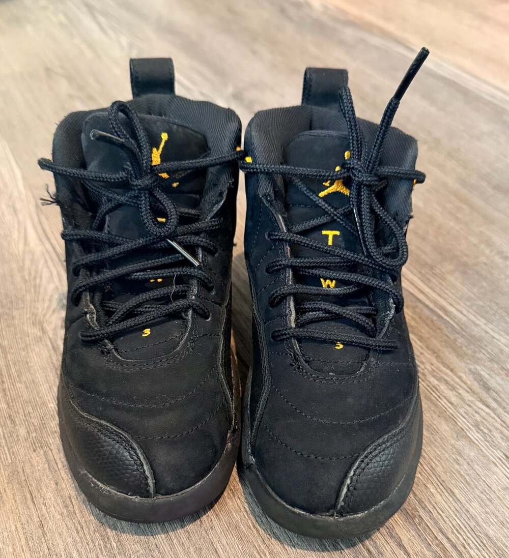 Air Jordan 12 Retro PS Black Taxi Little Kids' Shoes Size 11C